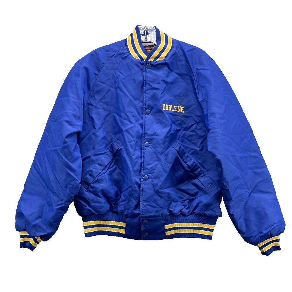 Vintage Dunbrooke Pla-Jac Varsity Bomber Jacker Unisex Med Boxy Montana Made USA